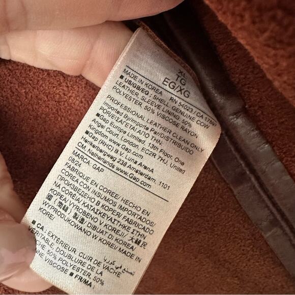 Gap x Cult Gaia Dark Brown Leather Jacket with Tie Closure XL NWT $500 Retail - Picture 8 of 9